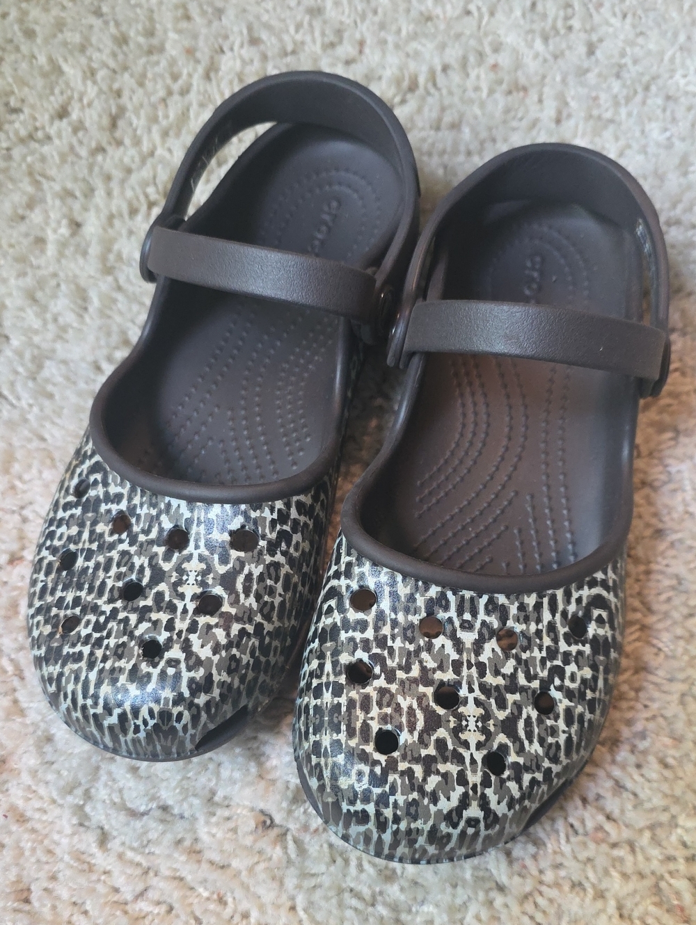 Leopard-Print Mary Jane Clogs Size 6